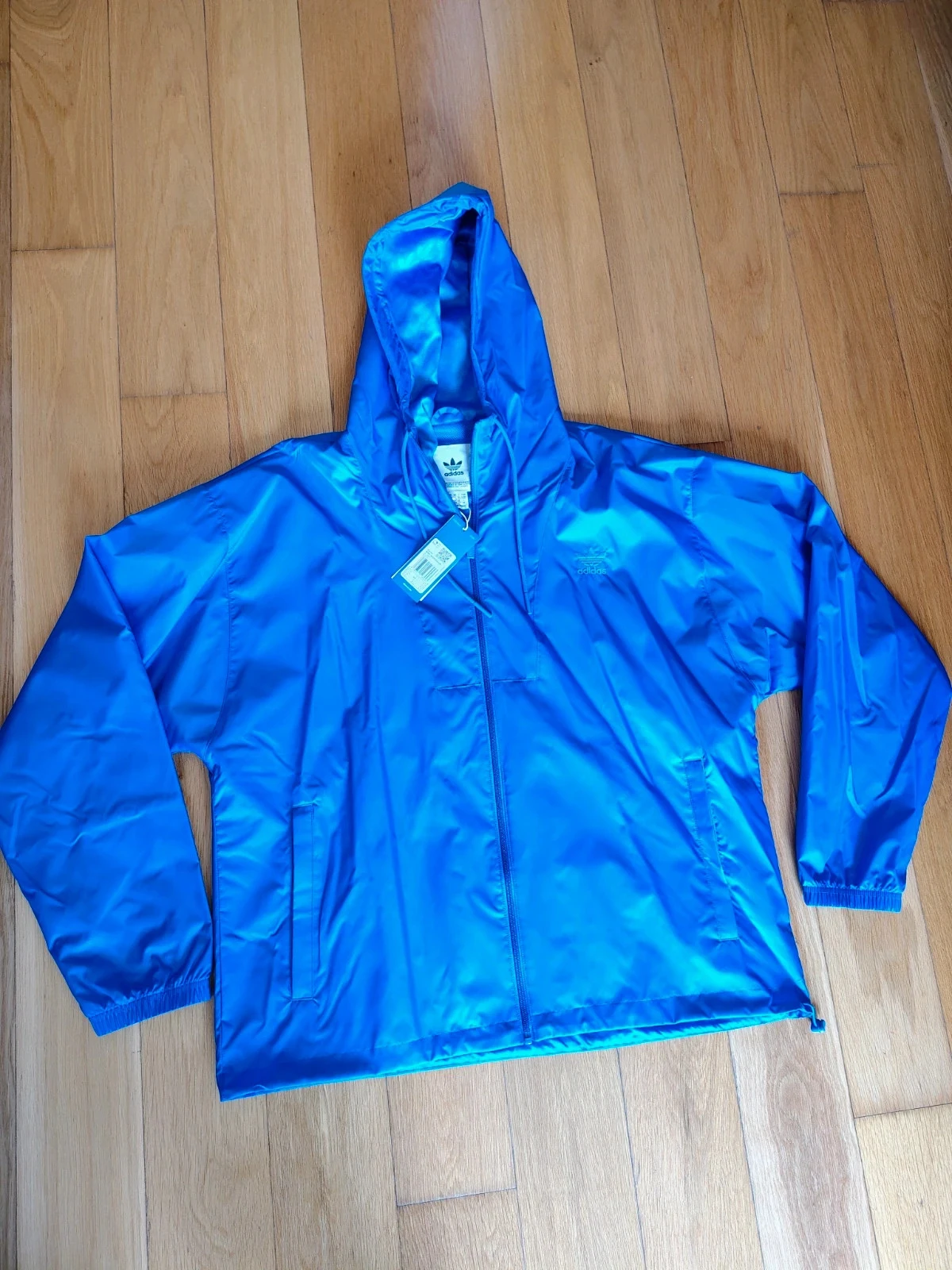 Men windbreaker jacket adidas originals Trefoil blue new top